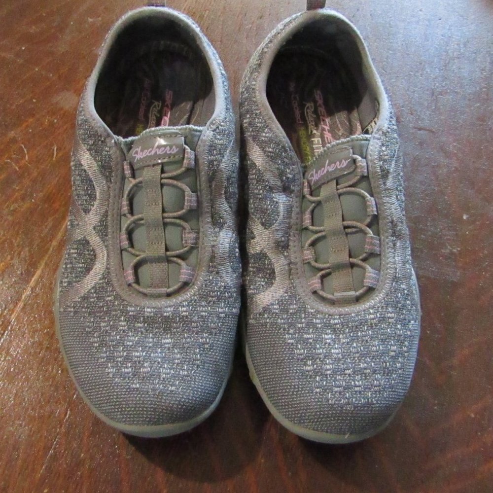 Gray Skechers Relaxed Fit Air Cooled Memory Foam Shoe… - Gem